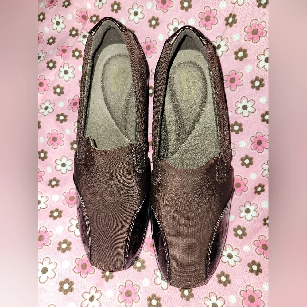 Clarks Gael Beam Casual Comfort Slip On Clog Size 6.5 Med 26104691 Brown Copper